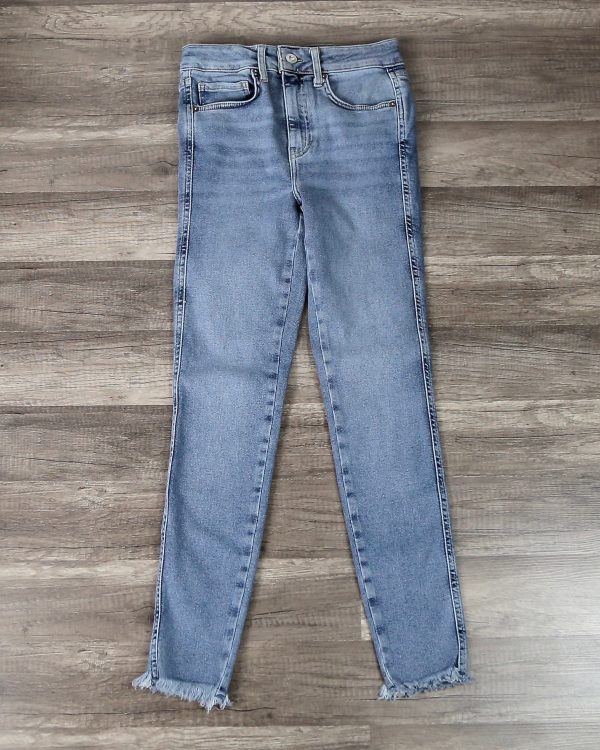 Ckoey - Raw High Rise Jeggings - Ckoey/Denim Wash